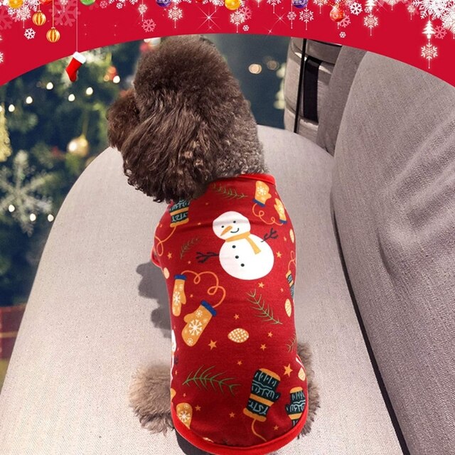 Kurtka zimowa dla psa - świateczny płaszcz dla małych i średnich psów (Yorkshire) - stylowy sweter z kapturem dla zwierząt - Wianko - 6