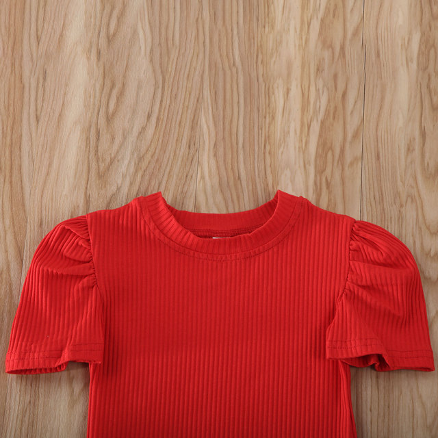2020 Latowy strój dla dziewczynki: bufiaste rękawy T-shirt Top + długie spodnie - Wianko - 12