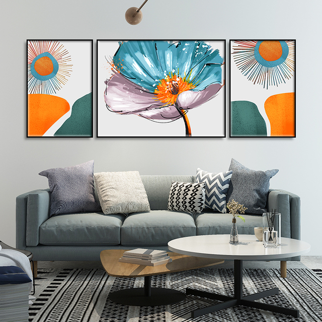 Plakat na płótnie Nordic Flower Blooming - modern art na ścianę do dekoracji domu, salonu, sypialni - Wianko - 8