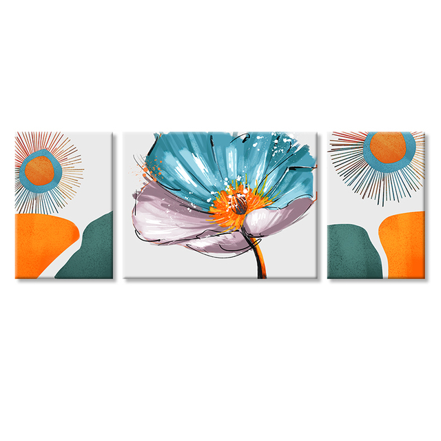 Plakat na płótnie Nordic Flower Blooming - modern art na ścianę do dekoracji domu, salonu, sypialni - Wianko - 10