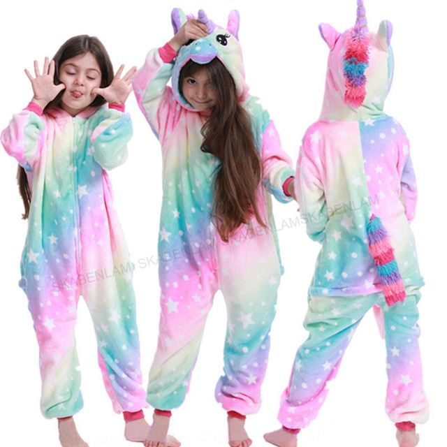 Jednorożec piżama dzieci Onesie Licorne Kigurumi zima Panda Stitch pająk Pijama chłopiec dziewczyna dziecko bielizna nocna Meisje Cosplay zestawy piżamy - Jednorożec piżama dzieci Onesie Licorne Kigurumi zimowy, panda, stitch, pająk. Pijama dla chłopców i dziewczynek, bielizna nocna Meisje Cosplay - Wianko - 3