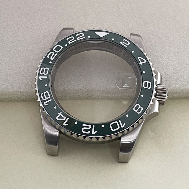 Topowa ceramiczna ramka szkiełka zegarka 38mm * 30.6mm dla 40mm tarczy Submariner GMT - etui z elastycznym pierścieniem, zielono-czarne, pasujące do zegarka Seiko - Wianko - 18