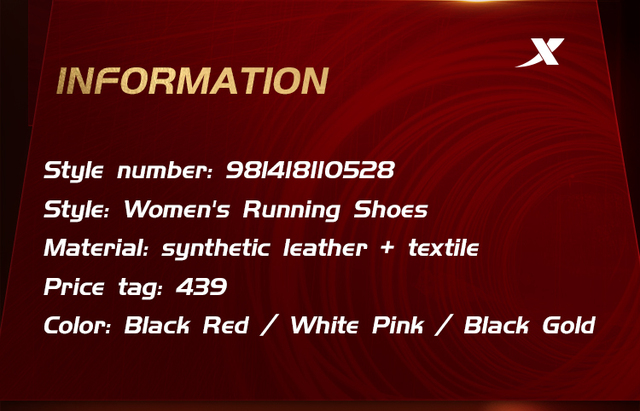 Xtep damskie buty do biegania Fire Shoe 22 jesień autentyczne 981418110528 - Wianko - 24