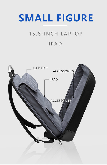 Plecak na laptopa EURCOOL wodoodporny USB dla mężczyzn i podróżników – cienki i lekki, idealny na uczelnię i biznes – 1990 - Wianko - 10