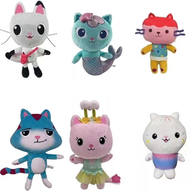 Pluszowe zabawki Gabby Dollhouse Kawaii Mercat - lalka kot syrenka dla dzieci, idealny prezent na urodziny i Boże Narodzenie - Wianko - 1