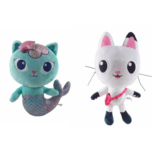 Pluszowe zabawki Gabby Dollhouse Kawaii Mercat - lalka kot syrenka dla dzieci, idealny prezent na urodziny i Boże Narodzenie - Wianko - 2