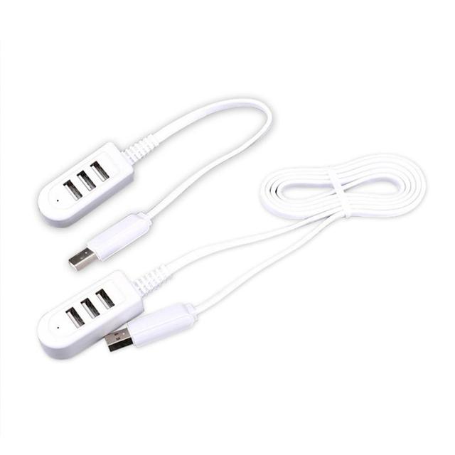 Splitter USB 3 Porty 3A Konwerter Ładowarka Przedłużacz 120cm Biały - Wianko - 16