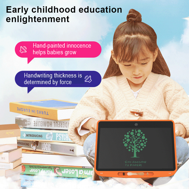 Tablet graficzny przenośny 10 Cali z kolorowym ekranem LCD i piórem ręcznie do nauki dzieci - Wianko - 4