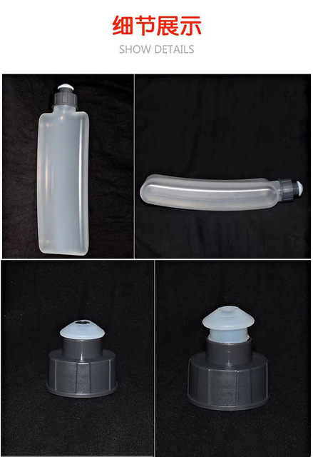 Pojemna miękka butelka sportowa z płynącą wodą, idealna na maratony i treningi fitness - Wianko - 12