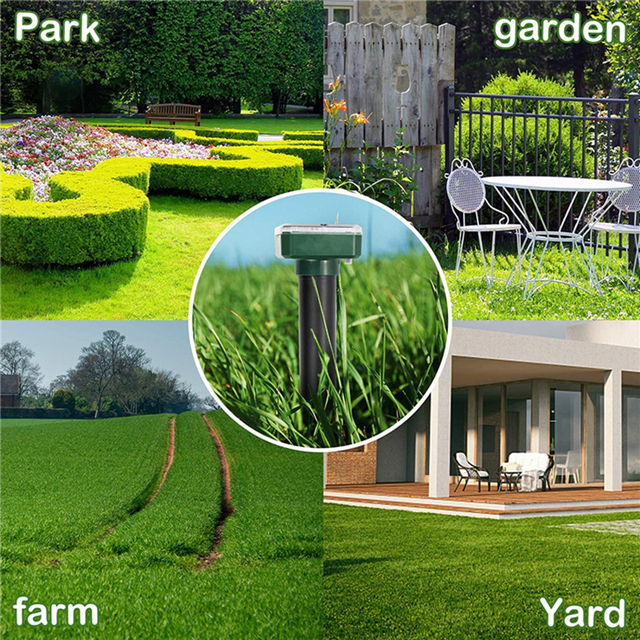 Odstraszacz szkodników energii słonecznej - kontrola gryzoni, zwierząt, mole na trawnik+ogród - Wianko - 10