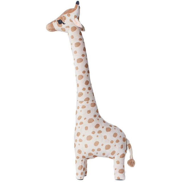 Pluszowa zabawka żyrafa, wielkość 85cm x 67cm, symulacja, miękkie wypchane zwierzę, śpiąca lalka, prezent urodzinowy dla chłopca i dzieci - Wianko - 6