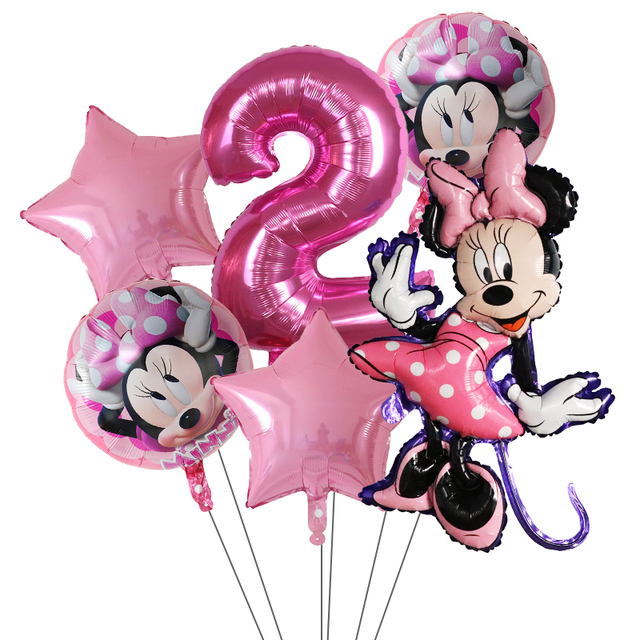 Zestaw Classic Mickey Minnie Mouse - balony cyfry na urodziny i Baby Shower - Wianko - 2