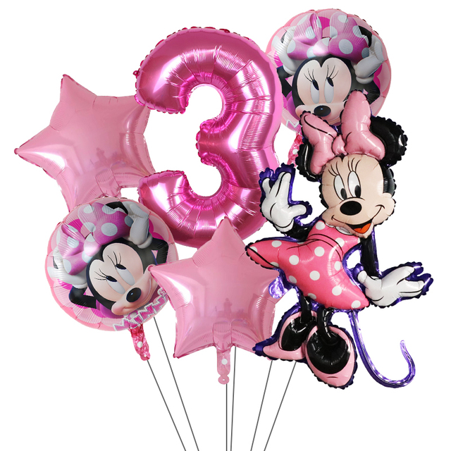 Zestaw Classic Mickey Minnie Mouse - balony cyfry na urodziny i Baby Shower - Wianko - 3