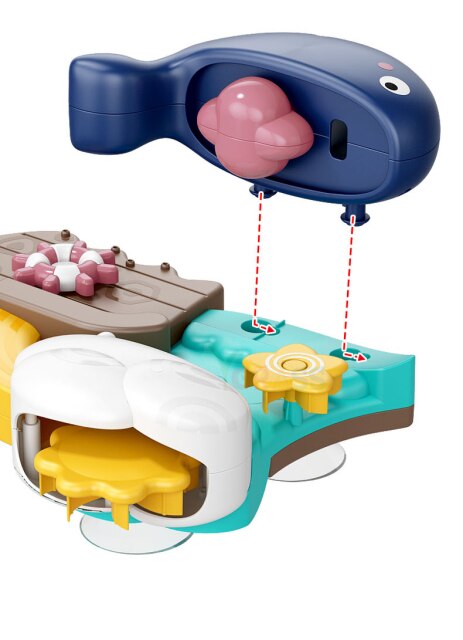 Zabawka do kąpieli - rurociąg woda Spray słoń ryba gumowa kaczka dla dzieci - Wianko - 6
