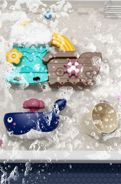 Zabawka do kąpieli - rurociąg woda Spray słoń ryba gumowa kaczka dla dzieci - Wianko - 2