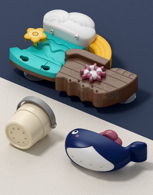Zabawka do kąpieli - rurociąg woda Spray słoń ryba gumowa kaczka dla dzieci - Wianko - 9