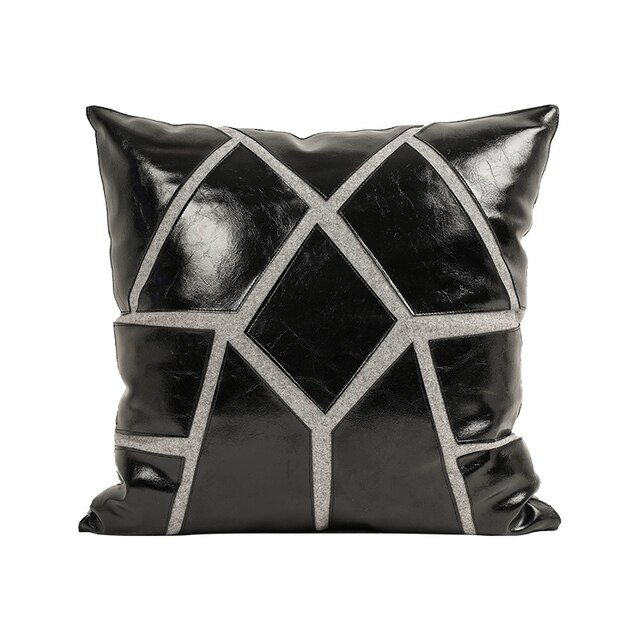 Poszewka na poduszkę Medicci Home z wyjątkowymi obiciami skórzanymi, haftem nowoczesnym i luksusowym designem Art Deco - Wianko - 11