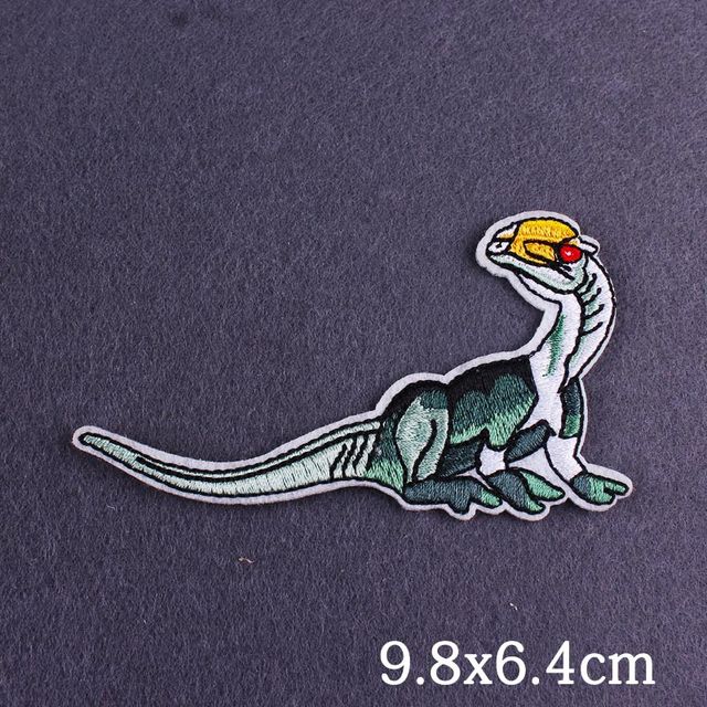 Naszywki haftowane Jurassic Park - paski dinozaurów na ubrania - Wianko - 5