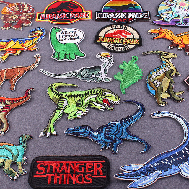 Naszywki haftowane Jurassic Park - paski dinozaurów na ubrania - Wianko - 1