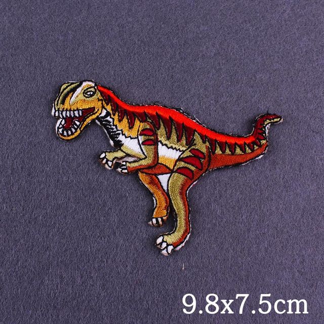 Naszywki haftowane Jurassic Park - paski dinozaurów na ubrania - Wianko - 3