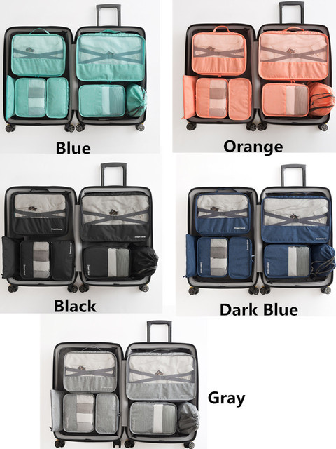 Zestaw 7 wodoodpornych torb podróżnych - organizery ubrań dla mężczyzn, wyposażenie do sortowania bagażu - Wianko - 16