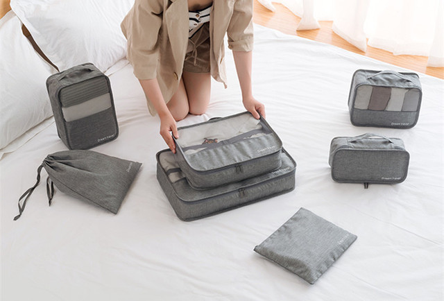 Zestaw 7 wodoodpornych torb podróżnych - organizery ubrań dla mężczyzn, wyposażenie do sortowania bagażu - Wianko - 18