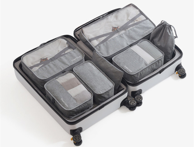 Zestaw 7 wodoodpornych torb podróżnych - organizery ubrań dla mężczyzn, wyposażenie do sortowania bagażu - Wianko - 19