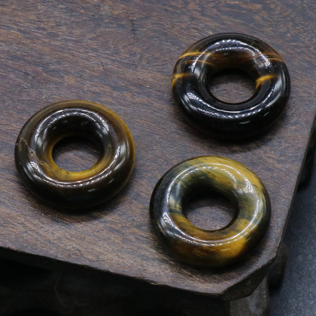 Koraliki żółte Jades tygrysiego oka 20x8mm - 2 sztuki - kamienie naturalne do tworzenia biżuterii - Wianko - 22