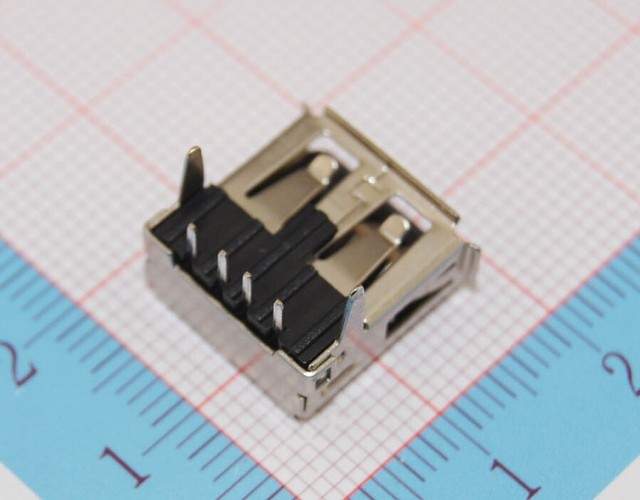 Złącze USB typu A/F - kąt prosty 90 stopni, wysoka jakość, 100 sztuk/partia - Wianko - 1