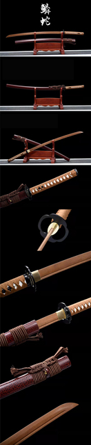 Japońska drewniana katana Iaido o długości 103 cm do szkolenia i zbierania - wysoka jakość drewna Cassia Siamea - Wianko - 12