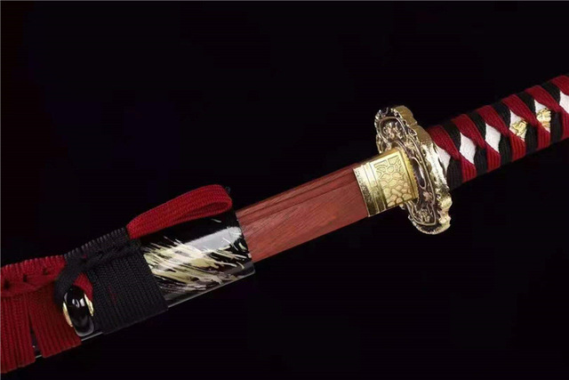 Japońska drewniana katana Iaido o długości 103 cm do szkolenia i zbierania - wysoka jakość drewna Cassia Siamea - Wianko - 7