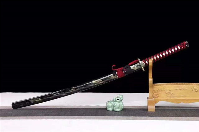 Japońska drewniana katana Iaido o długości 103 cm do szkolenia i zbierania - wysoka jakość drewna Cassia Siamea - Wianko - 5