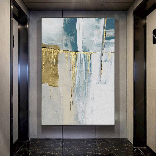 Złote drzewo abstrakcyjne - plakat na ścianę, nowoczesny nadruk na płótnie, wystrój salonu - Wianko - 11