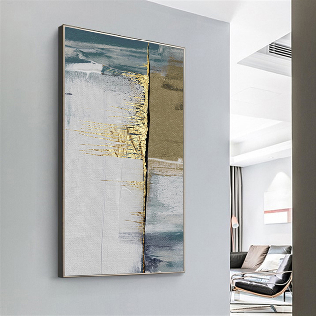 Złote drzewo abstrakcyjne - plakat na ścianę, nowoczesny nadruk na płótnie, wystrój salonu - Wianko - 8
