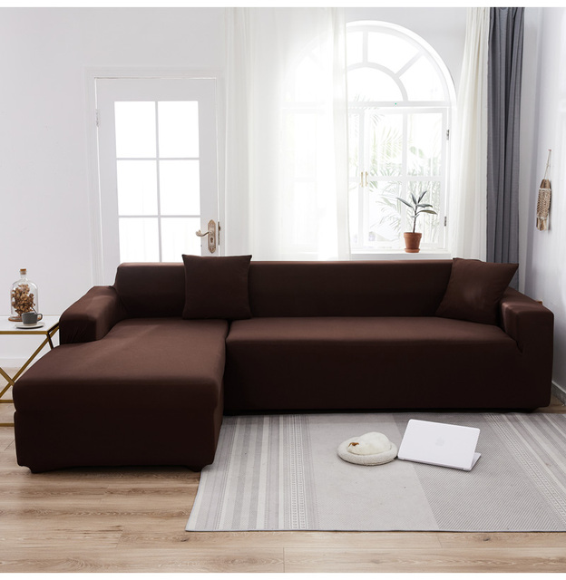 Elastyczny pokrowiec na sofę dla salonu - szezlong, kątowy fotel, narożna sofa - nowoczesny, elastyczny zestaw narzut na meble - Wianko - 14