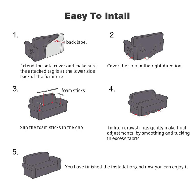 Elastyczny pokrowiec na sofę dla salonu - szezlong, kątowy fotel, narożna sofa - nowoczesny, elastyczny zestaw narzut na meble - Wianko - 9