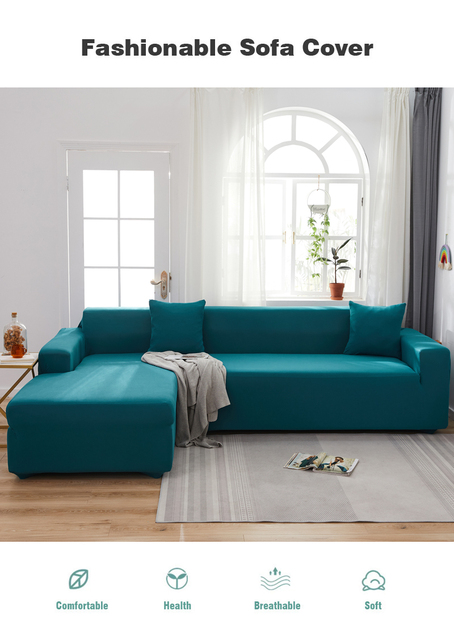 Elastyczny pokrowiec na sofę dla salonu - szezlong, kątowy fotel, narożna sofa - nowoczesny, elastyczny zestaw narzut na meble - Wianko - 2