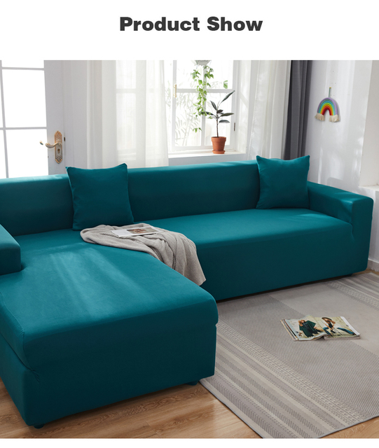 Elastyczny pokrowiec na sofę dla salonu - szezlong, kątowy fotel, narożna sofa - nowoczesny, elastyczny zestaw narzut na meble - Wianko - 3