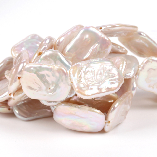 Kwadratowe słodkowodne perły barokowe 14x18mm wysokiej jakości - dziurkacz luźne koraliki do biżuterii DIY (naszyjnik, bransoletka) - Wianko - 3