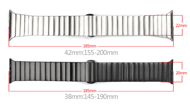 Pasek zegarka Apple 40mm/44mm ze stali nierdzewnej - metalowa bransoletka do Apple Series 42mm/38mm - Wianko - 1