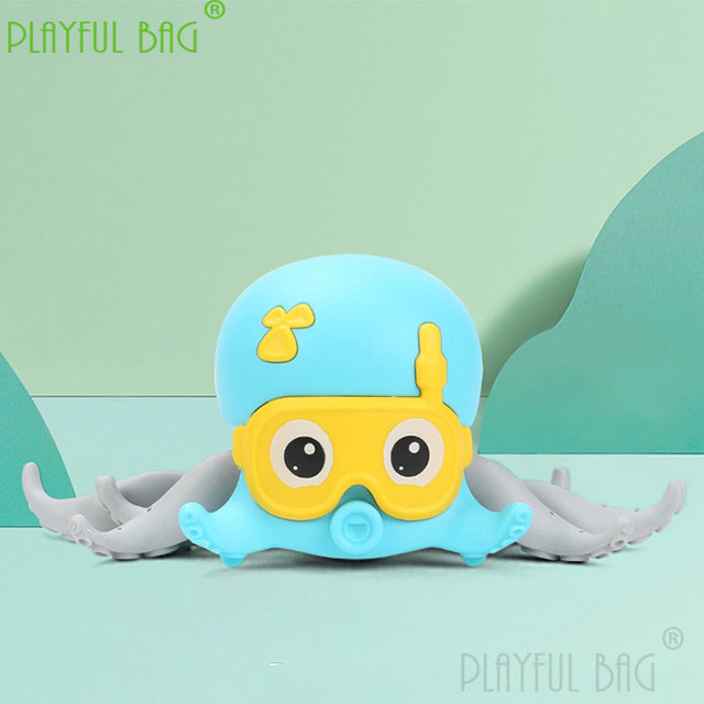 Zabawka do kąpieli - chodząca i pływająca ośmiornica PB - mini prezent dla dziecka - łazienka - śmieszny worek - zabawa w wodzie - urocza amfibia ośmiornica WD01 - Wianko - 13