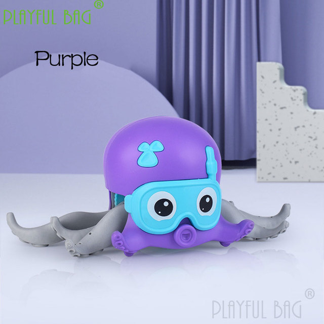 Zabawka do kąpieli - chodząca i pływająca ośmiornica PB - mini prezent dla dziecka - łazienka - śmieszny worek - zabawa w wodzie - urocza amfibia ośmiornica WD01 - Wianko - 6