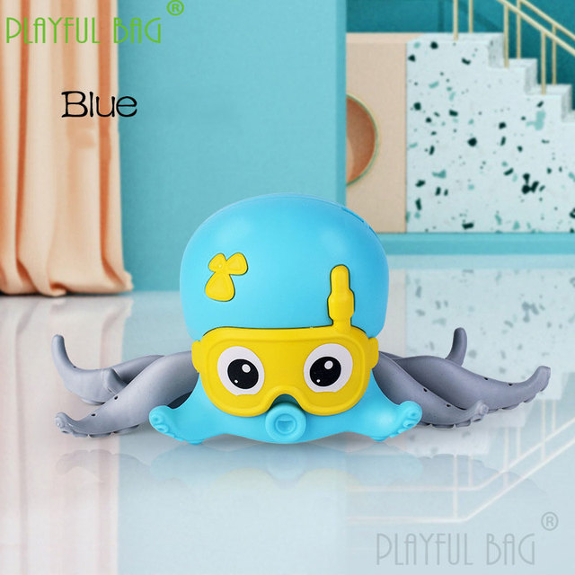 Zabawka do kąpieli - chodząca i pływająca ośmiornica PB - mini prezent dla dziecka - łazienka - śmieszny worek - zabawa w wodzie - urocza amfibia ośmiornica WD01 - Wianko - 7