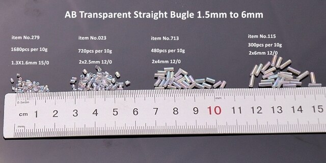 Spacer szklane koraliki Tube Bugles mieszany z kryształkami AB odzież biżuteria DIY - Wianko - 3