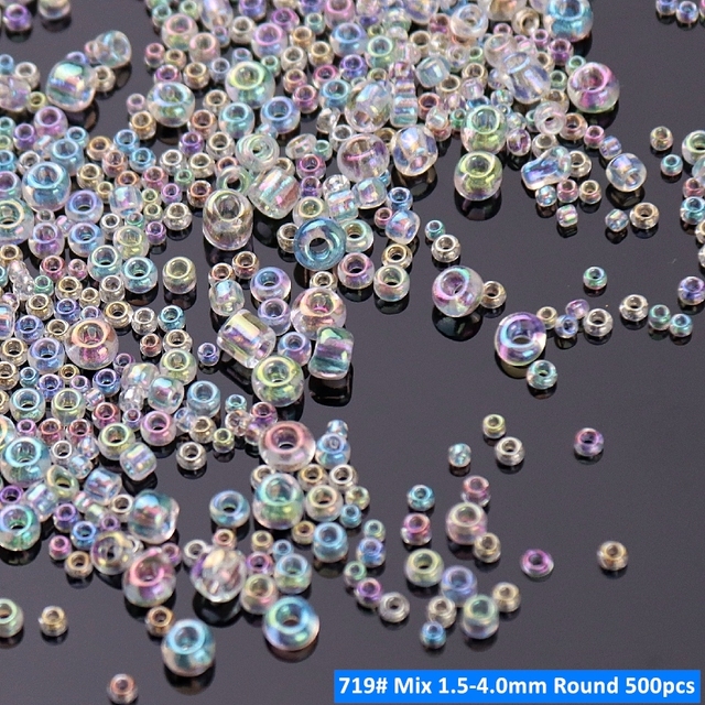 Spacer szklane koraliki Tube Bugles mieszany z kryształkami AB odzież biżuteria DIY - Wianko - 7