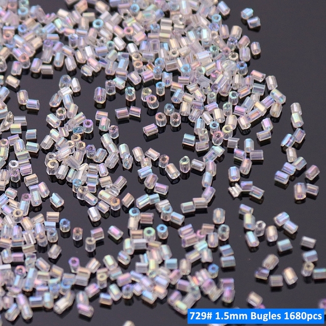 Spacer szklane koraliki Tube Bugles mieszany z kryształkami AB odzież biżuteria DIY - Wianko - 13