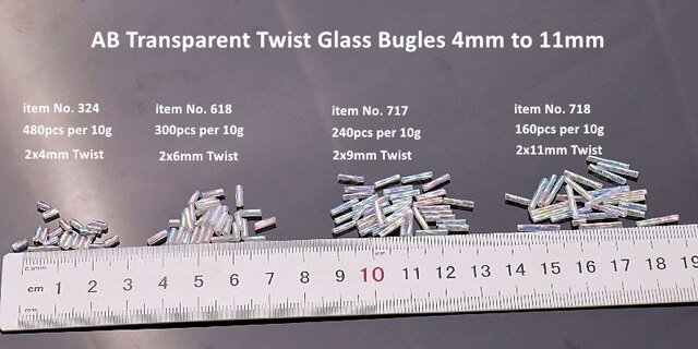 Spacer szklane koraliki Tube Bugles mieszany z kryształkami AB odzież biżuteria DIY - Wianko - 5