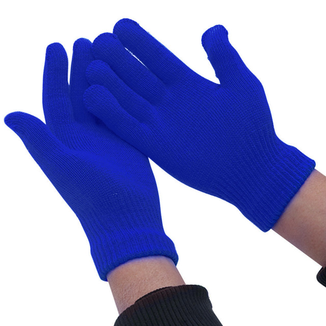 Rękawiczki zimowe dla dzieci z dzianiny, pełne palce, utrzymujące ciepło - 1 para (dla dziewczynki lub chłopca) - Wianko - 10