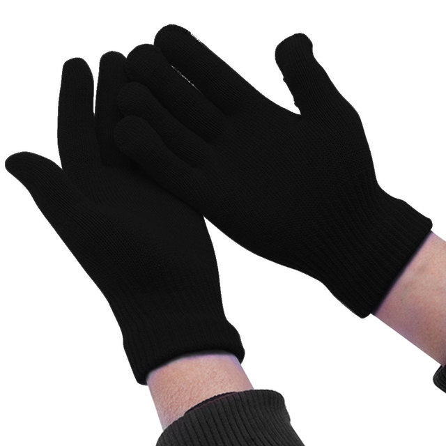 Rękawiczki zimowe dla dzieci z dzianiny, pełne palce, utrzymujące ciepło - 1 para (dla dziewczynki lub chłopca) - Wianko - 4
