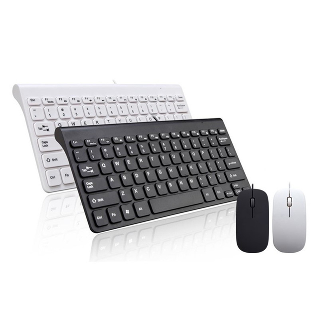 Przenośna, ultra cienka klawiatura USB z myszką - wodoodporna klawiatura do biura i domu dla komputera PC i laptopa - Wianko - 1